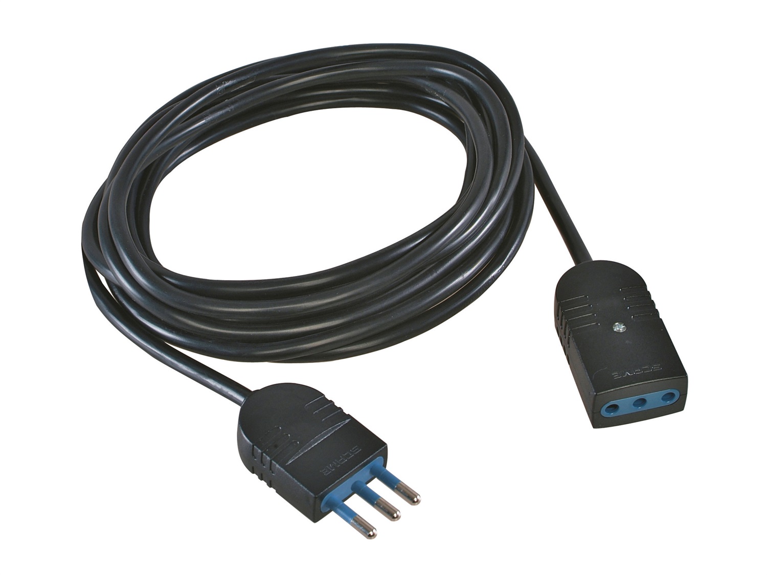 POLYPOOL Prolunga 3m H05VV-F 3x0.75mm² con spina e presa 10A, colore nero