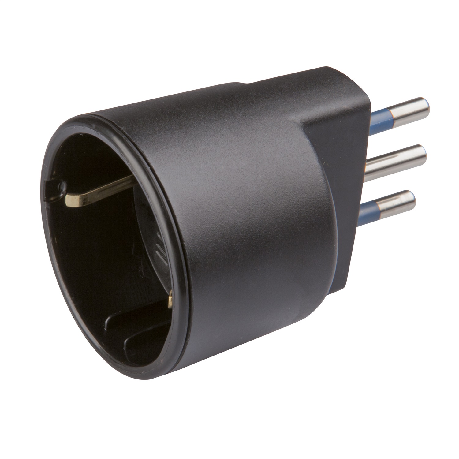 Poly Pool PP0433.1 Adattatore 10 A 2P T con Presa 10-16 A, Colore Nero
