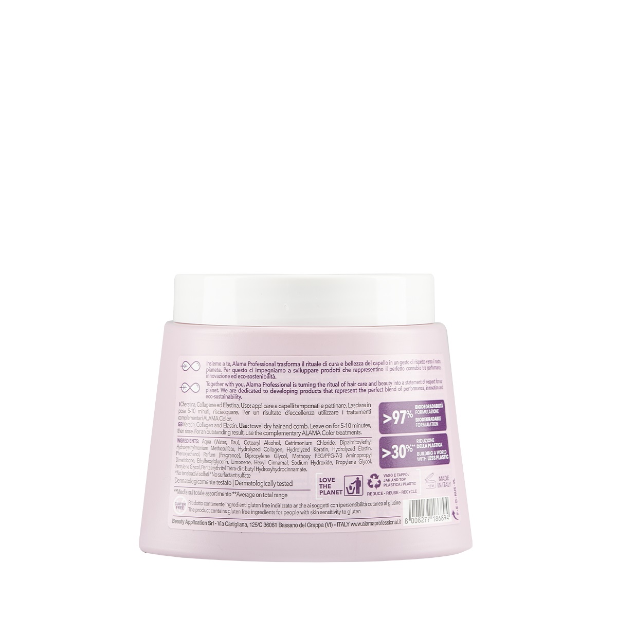 Alama Maschera Mantenimento Colore 500ml - Protezione Colore per Capelli Colorati con Cheratina, Collagene ed Elastina