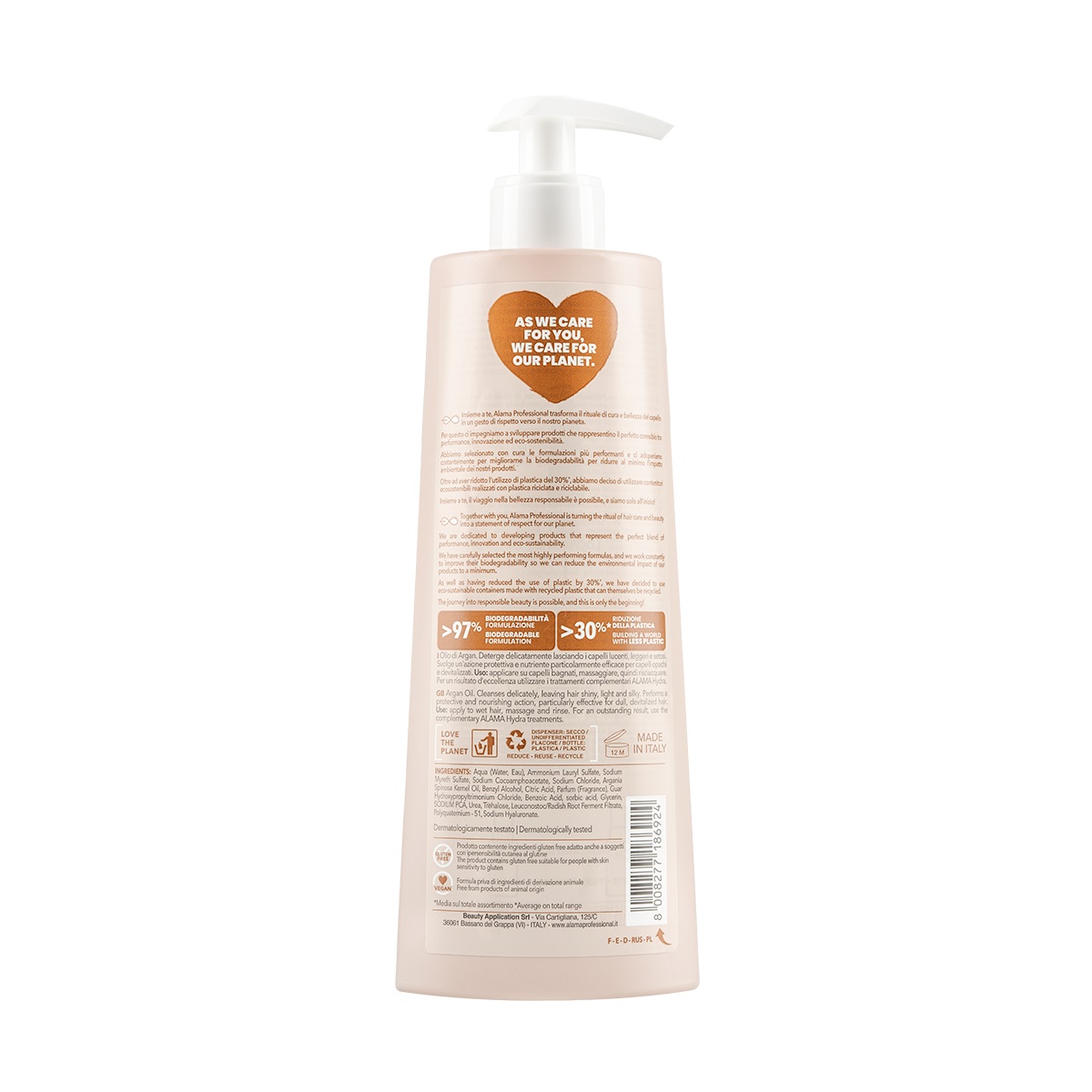 Alama Hydra Shampoo Idratante per Capelli Secchi con Olio di Argan - 500 ml