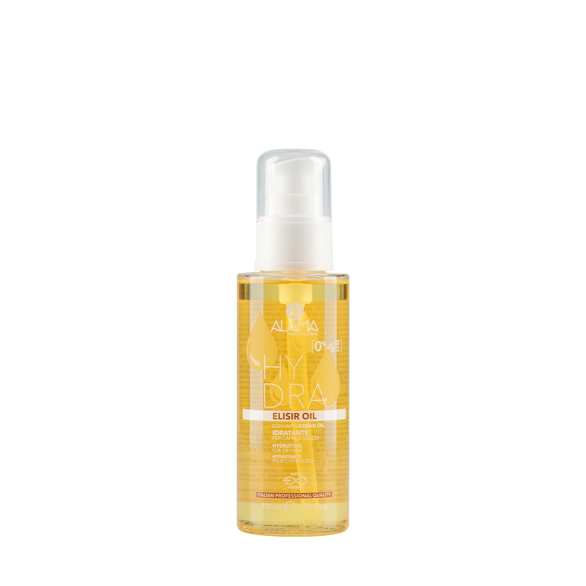 ALAMA Hydra Elisir Oil - Olio Idratante per Capelli Secchi con Olio di Argan, 100 ml