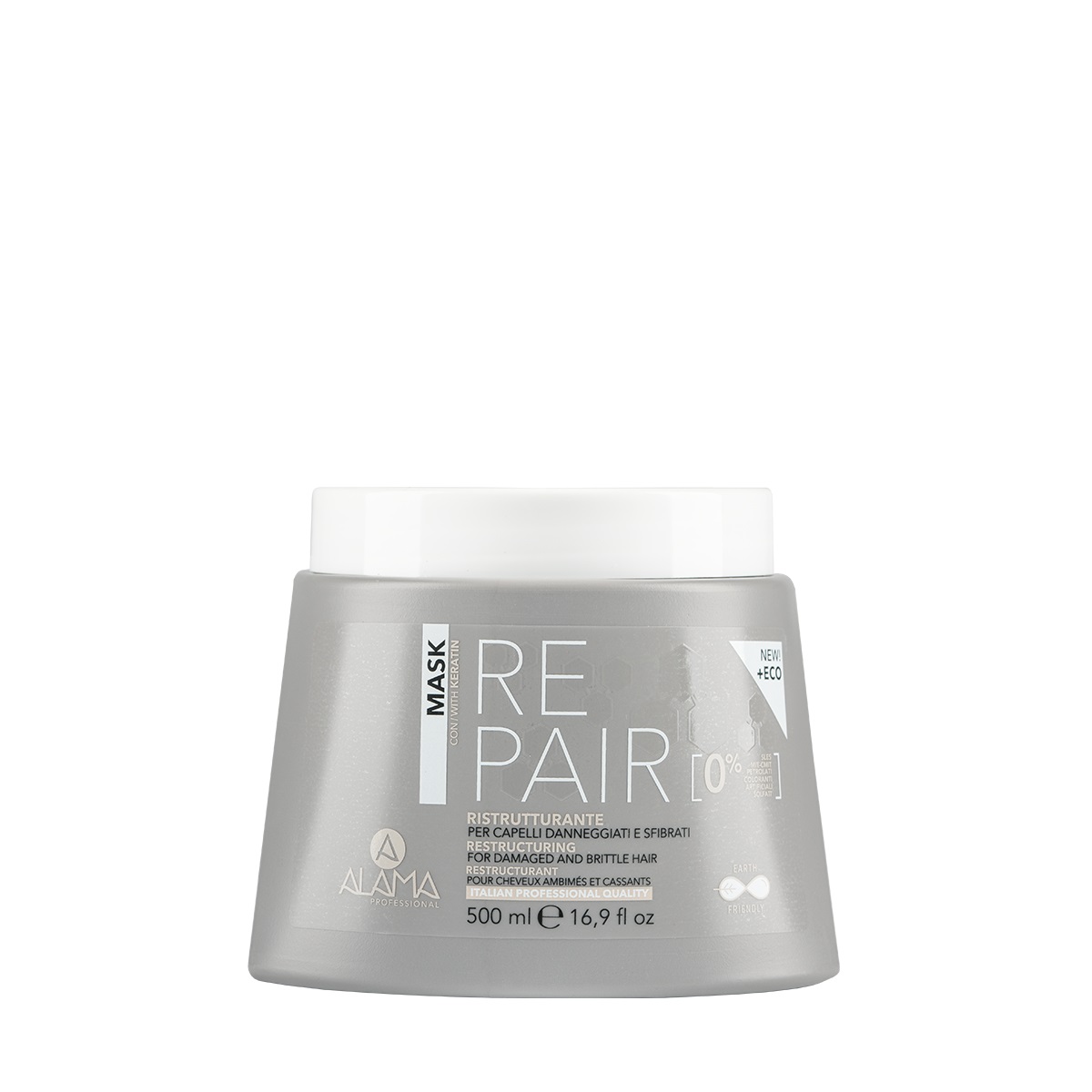 Alama Maschera Ristrutturante 500ml - Per Capelli Danneggiati e Sfibrati con Cheratina, Nutriente e Riparatrice