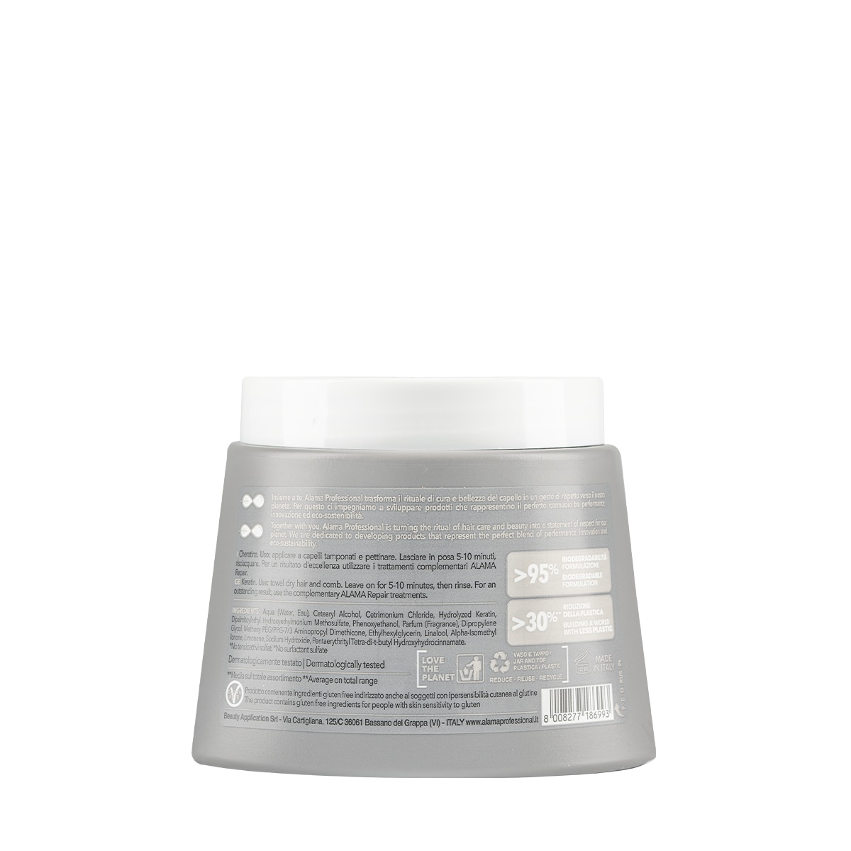 Alama Maschera Ristrutturante 500ml - Per Capelli Danneggiati e Sfibrati con Cheratina, Nutriente e Riparatrice