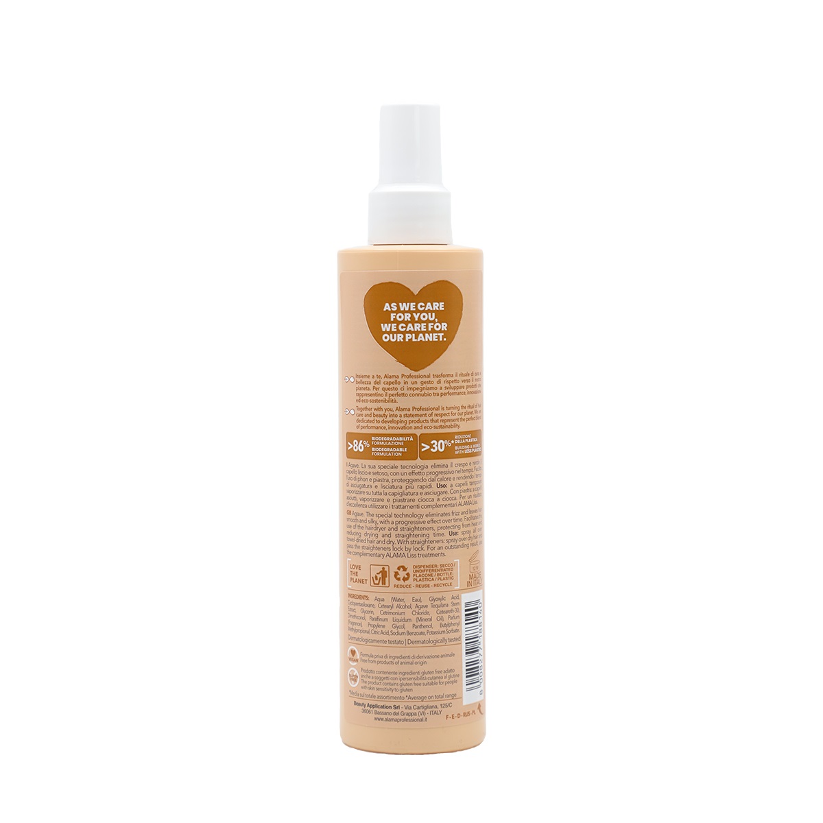 Alama Extra Liss Spray Lisciante Effetto Memoria 250ml - Elimina Crespo, Protegge dal Calore, Capelli Lisci e Setosi