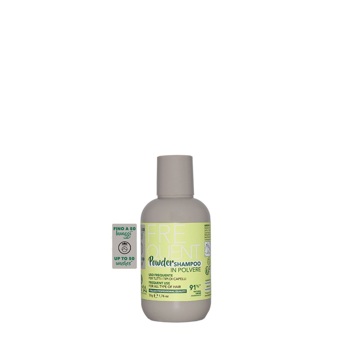 Alama Professional Shampoo in Polvere Lavaggi Frequenti 50g - Delicato per Tutti i Tipi di Capelli, Formula Purificante e Sostenibile