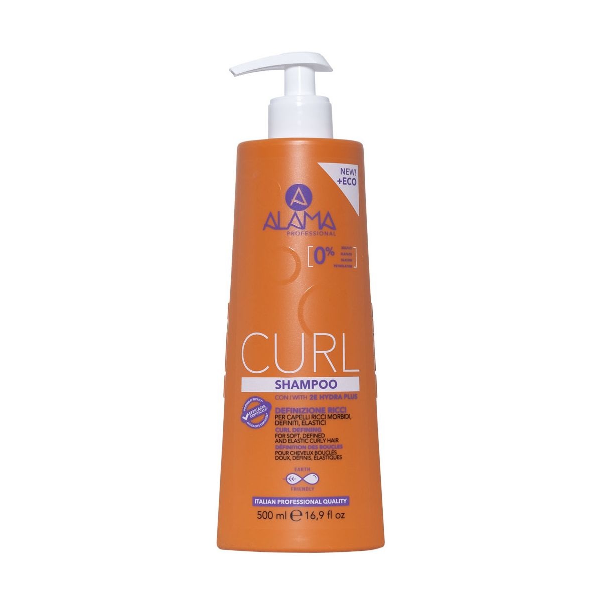 Alama Curl Shampoo per Capelli Ricci e Mossi 500 ml - Idratazione Intensa, Controllo del Crespo, Senza Siliconi e Parabeni