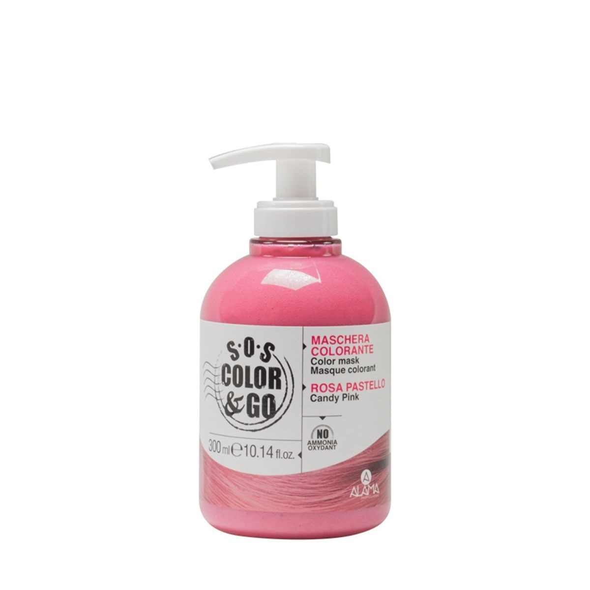 Alama S.O.S. Color & Go Maschera Colorata Condizionante Rosa Pastello 300ml - Nutre, Tonalizza e Intensifica i Riflessi