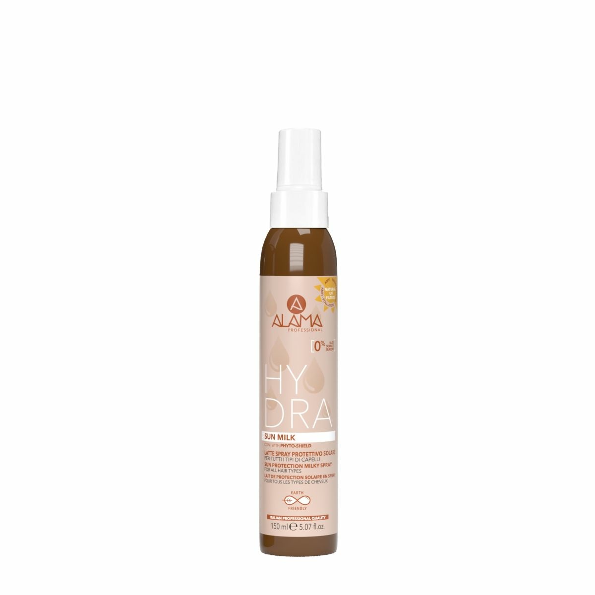 Alama Latte Spray Protettivo Solare per Capelli 150 ml - Termoprotettore, Setificante e Salva-Colore con Filtri UV Naturali