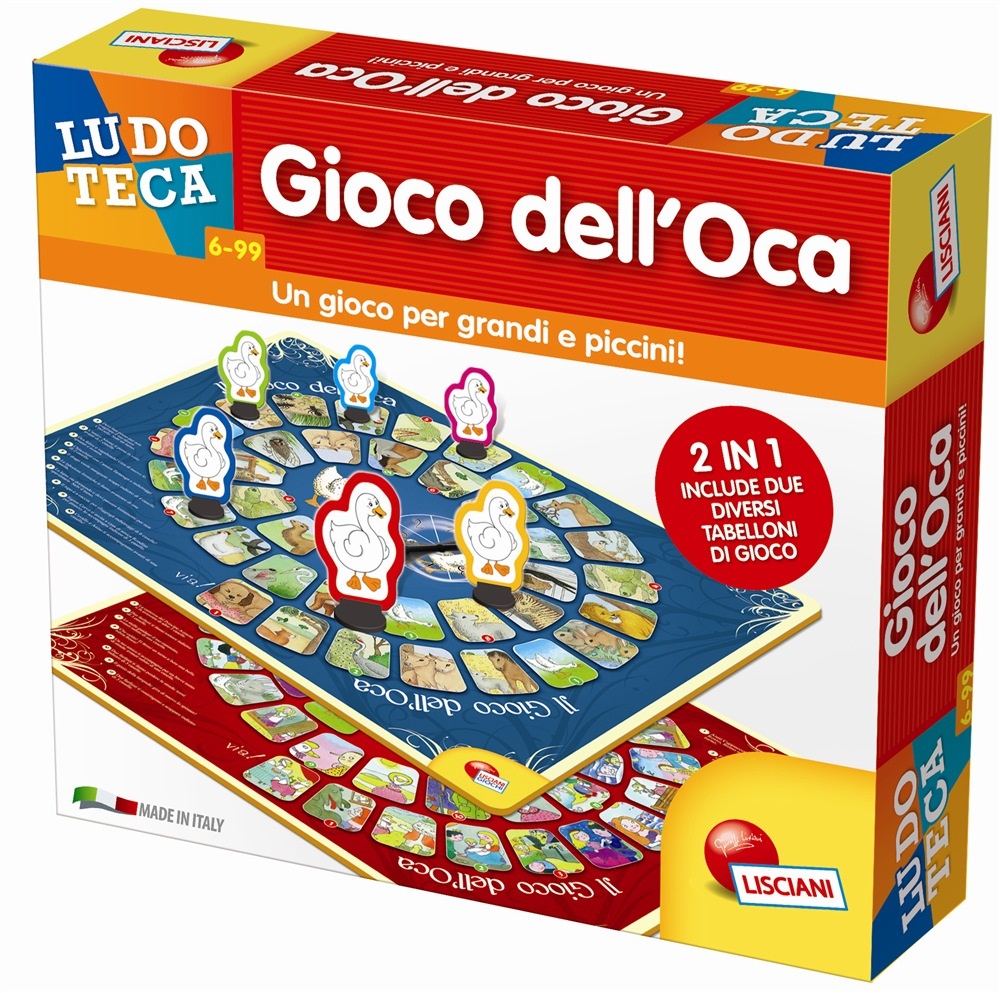 Lisciani Gioco dell'Oca - Gioco da Tavolo Double-Face con Varianti Classica e Favole, Età 6-99 Anni
