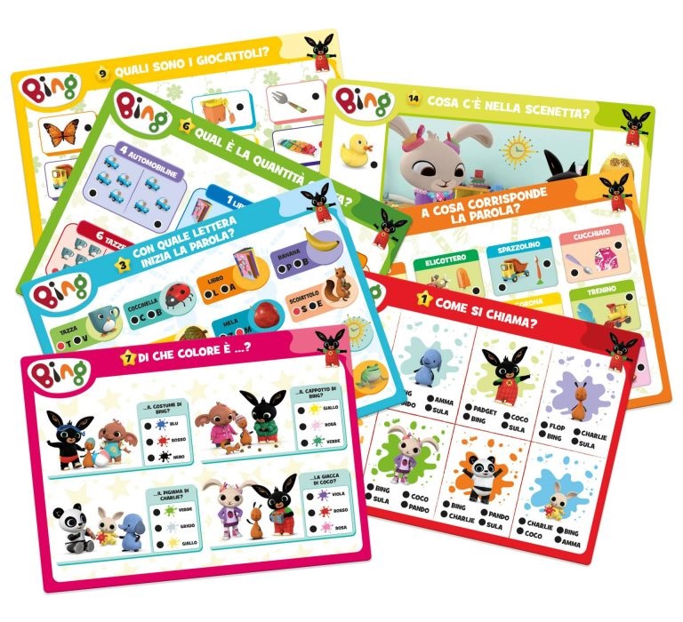 Liscianigiochi Bing Penna Maxi Schede - Gioco Interattivo con 100 Quiz, Penna Elettronica Inclusa, Stimola la Creatività