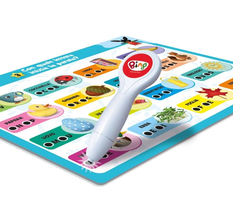 Liscianigiochi Bing Penna Maxi Schede - Gioco Interattivo con 100 Quiz, Penna Elettronica Inclusa, Stimola la Creatività