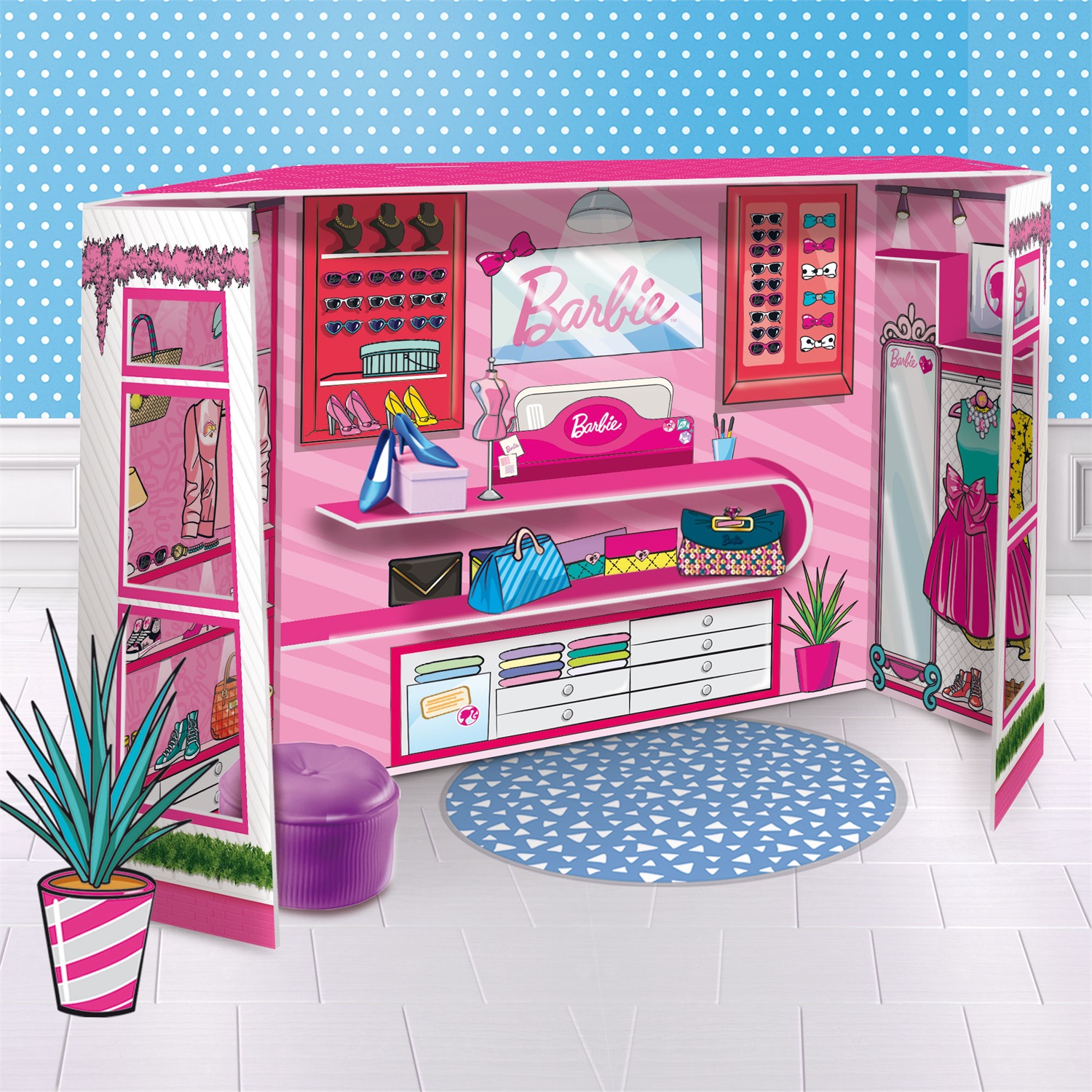 Lisciani Barbie Fashion Boutique con Bambola Inclusa - Playset Creativo per Stilisti in Erba