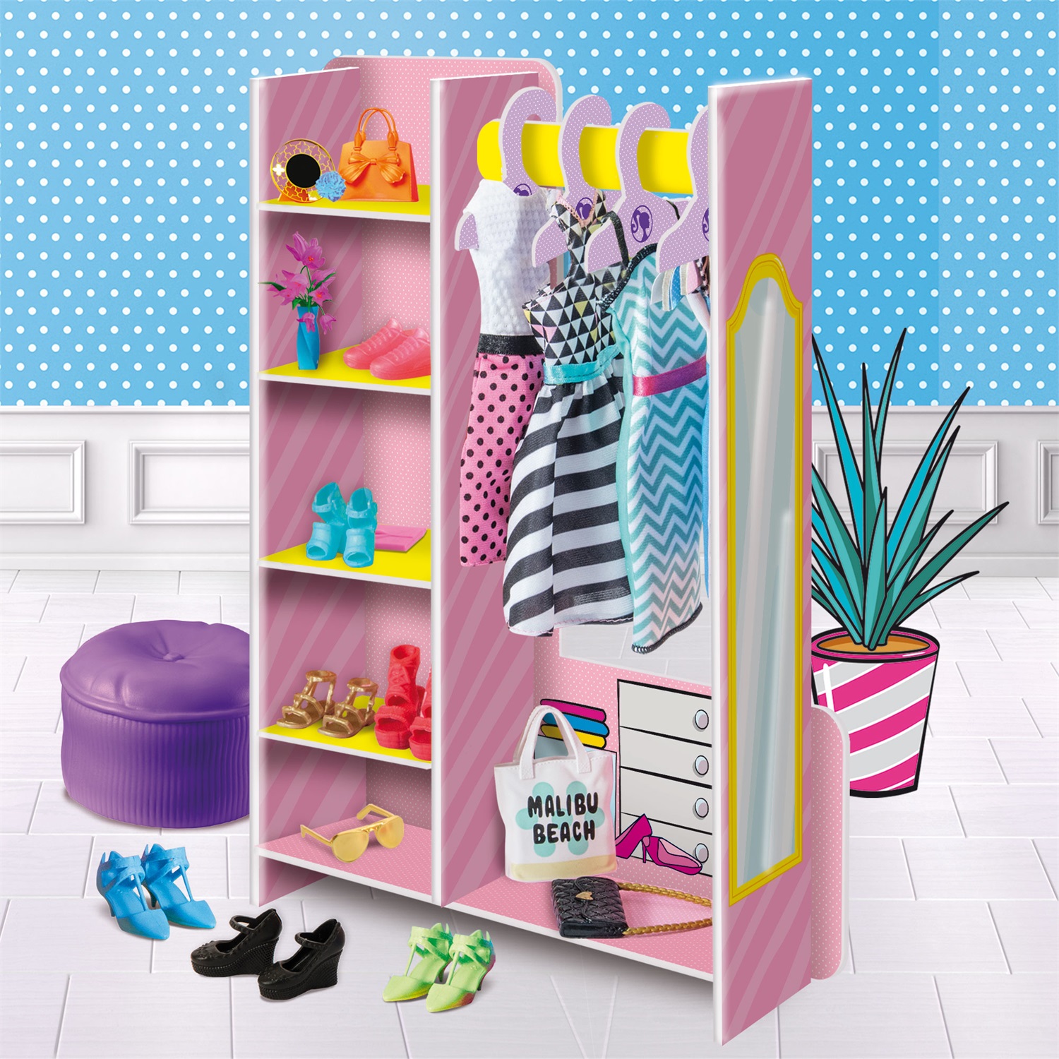 Lisciani Barbie Fashion Boutique con Bambola Inclusa - Playset Creativo per Stilisti in Erba