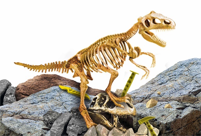 Lisciani Giochi I'm a Genius Super Kit T-Rex - Fossile da scavare, scheletro da montare, attrezzi sicuri e poster illustrato