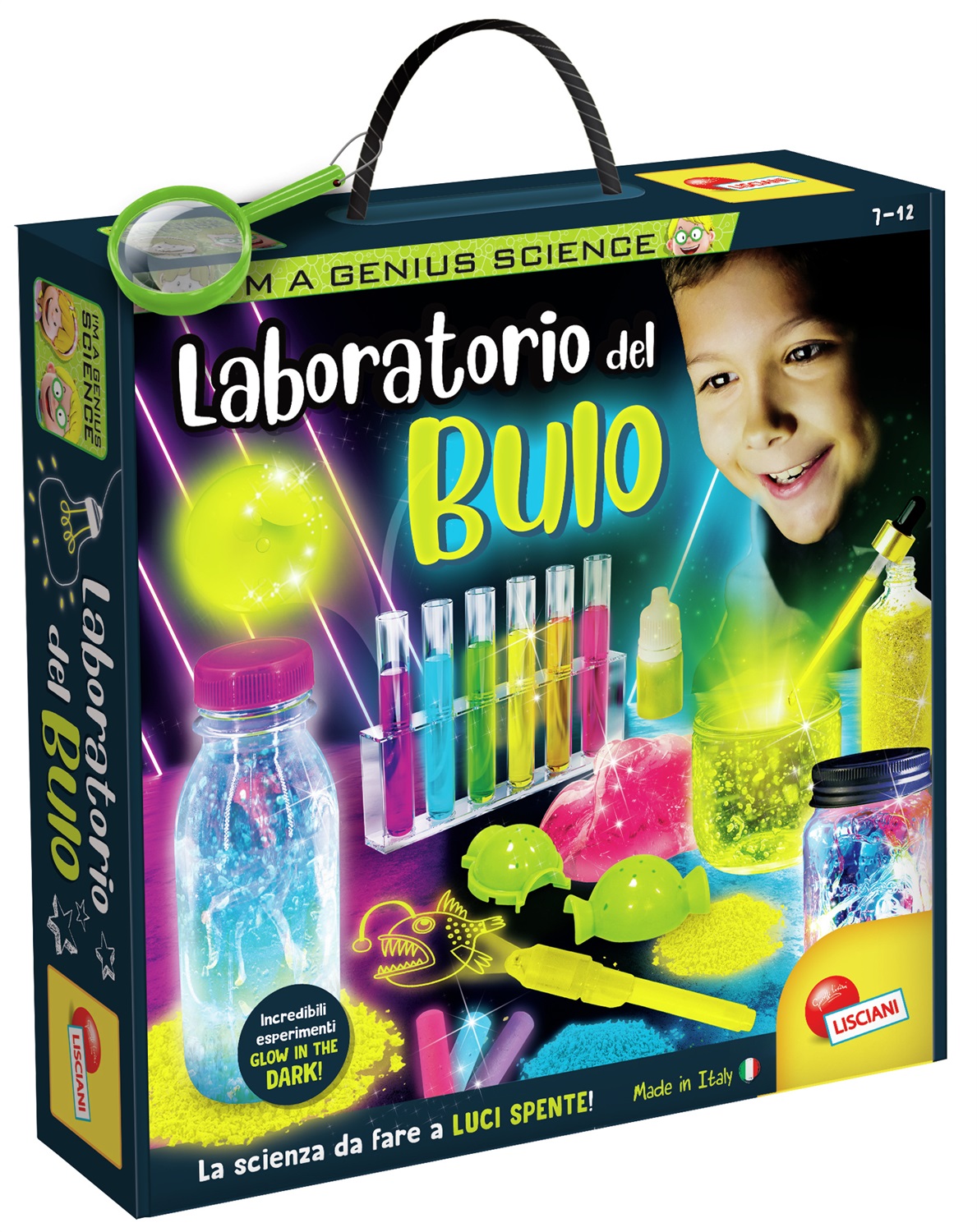 Lisciani I'm a Genius La Scienza nel Buio - Kit di Esperimenti Luminosi e Fosforescenti