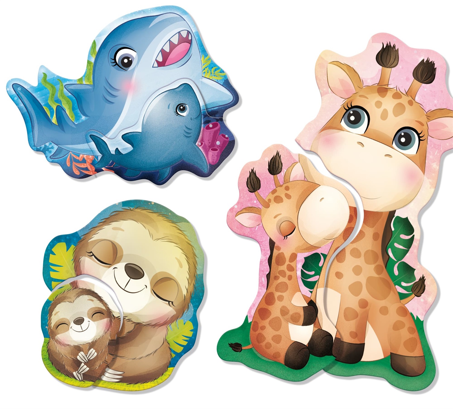 Lisciani Montessori Baby Touch My Baby - Gioco Educativo con Cuccioli Smerigliati per Sviluppo Sensoriale e Tattile, Made in Italy, 6 Associazioni da Due Pezzi