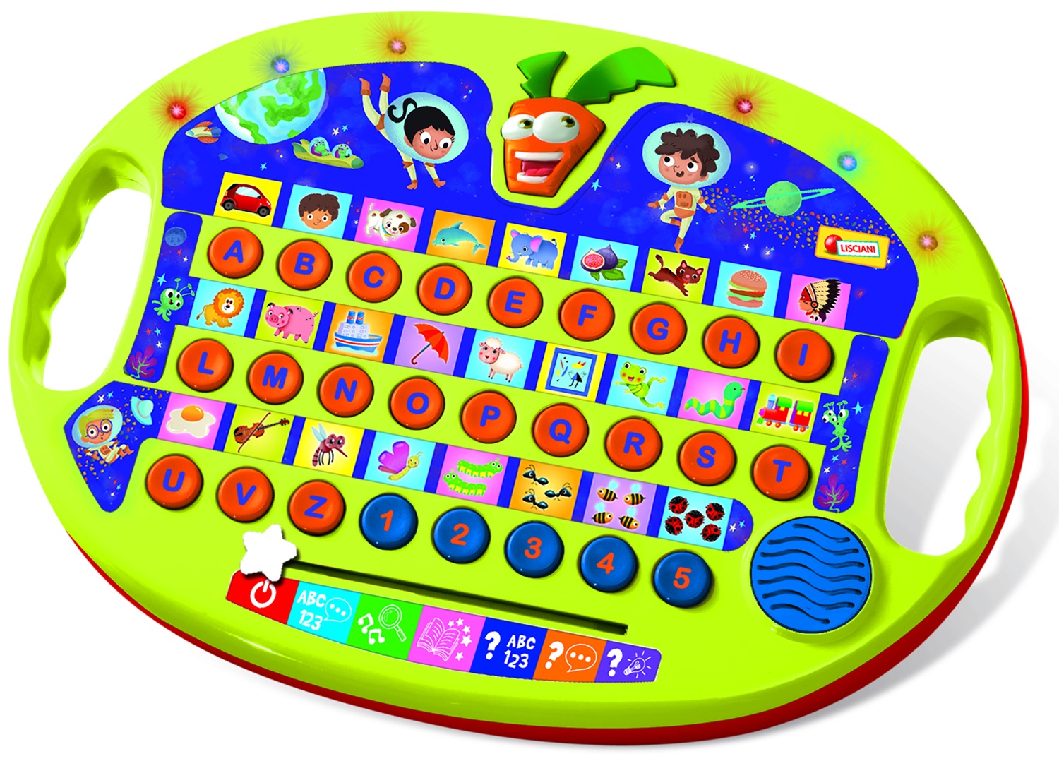 Lisciani Carotina Astronave ABC - Giocattolo Educativo Parlante con 31 Tasti e 6 Funzioni Didattiche per Bambini dai 2 ai 5 Anni