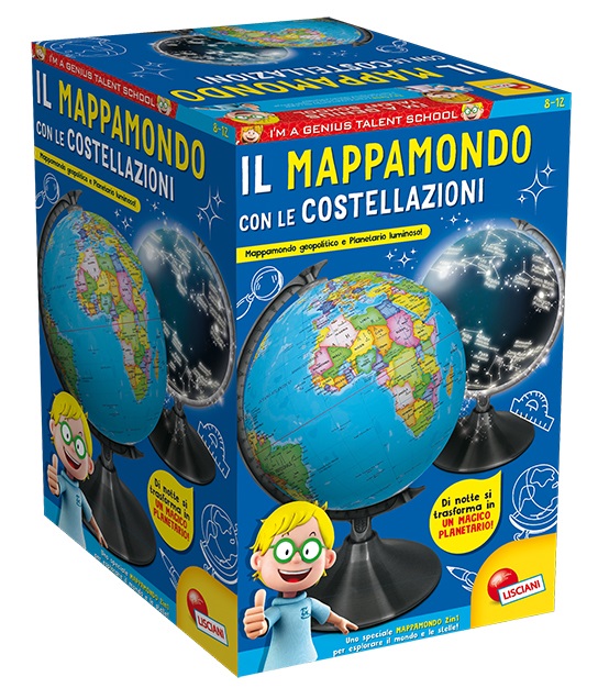 Lisciani I'm A Genius Mappamondo Politico con Costellazioni e Planetario Luminoso