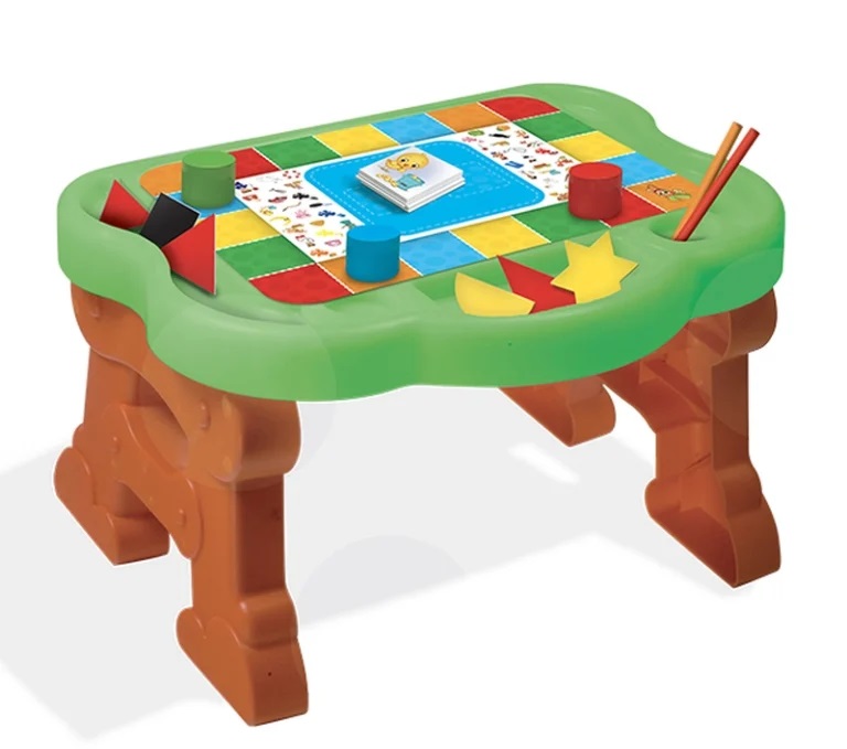 Lisciani Carotina Tavolino Molto Attivo - Kit Prescolare con 30 Giochi Didattici, Tavolino Interattivo con Luci e Suoni, Penna Scrivi e Cancella