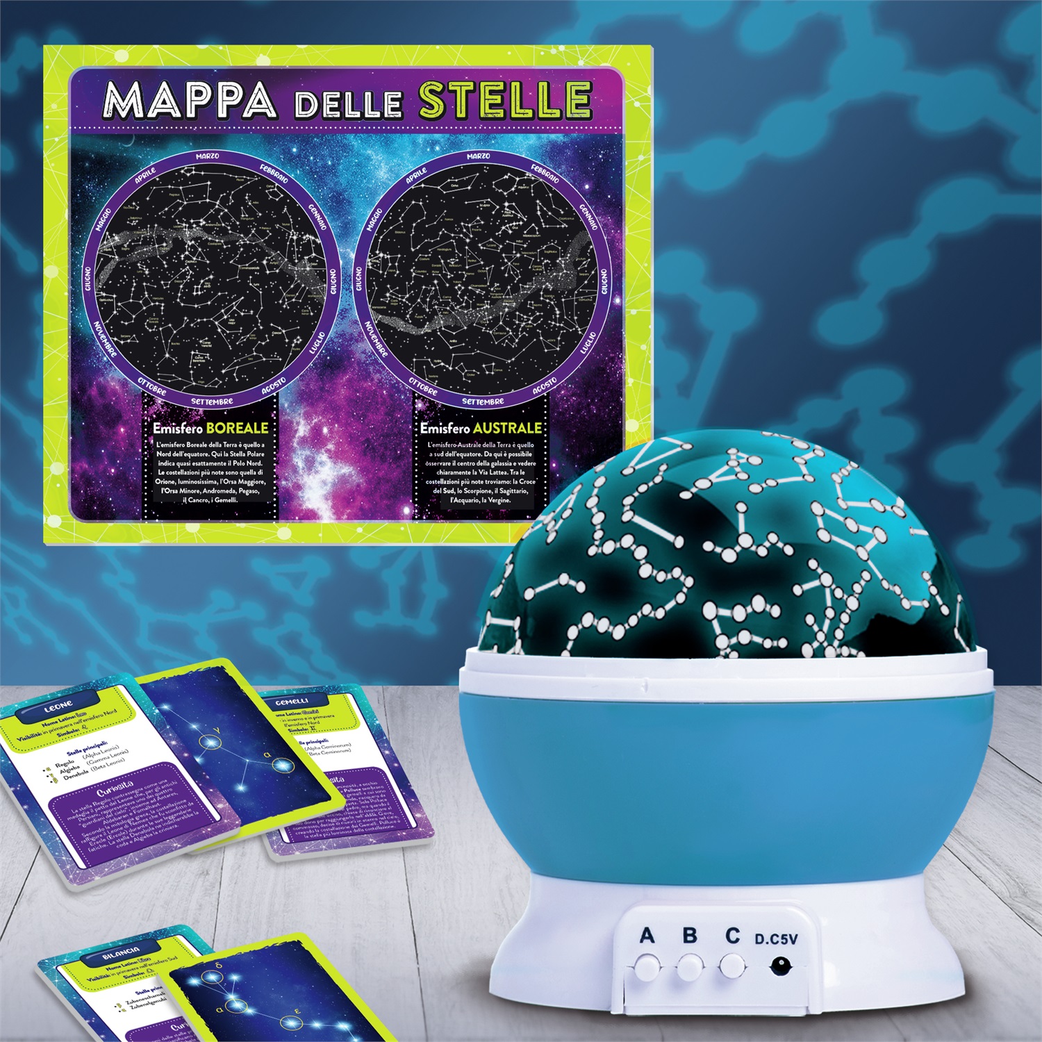 Lisciani I'm a Genius La Scienza delle Stelle - Kit Scientifico con Planetario Elettronico, Mappa Stellare e Carte delle Costellazioni