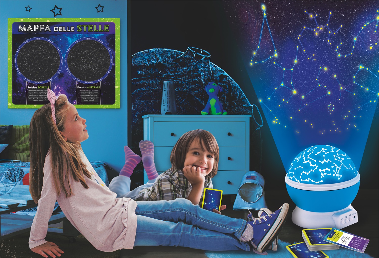 Lisciani I'm a Genius La Scienza delle Stelle - Kit Scientifico con Planetario Elettronico, Mappa Stellare e Carte delle Costellazioni
