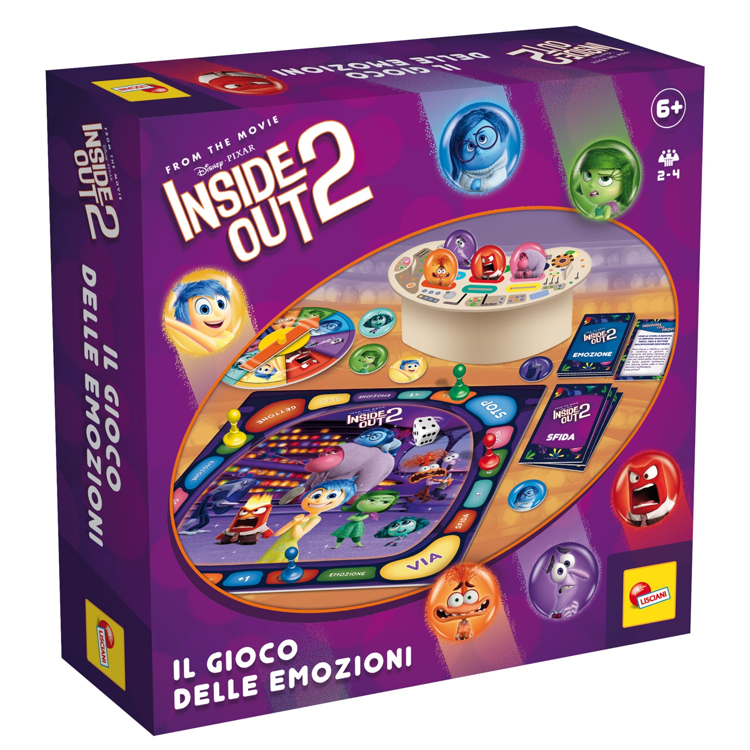 Lisciani Inside Out 2 il Gioco delle Emozioni - Gioco da Tavolo con Consolle 3D, Quiz e Sfide per 2-4 Giocatori