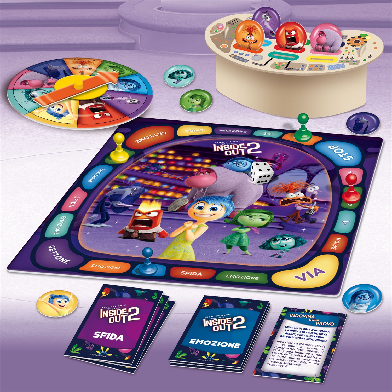 Lisciani Inside Out 2 il Gioco delle Emozioni - Gioco da Tavolo con Consolle 3D, Quiz e Sfide per 2-4 Giocatori