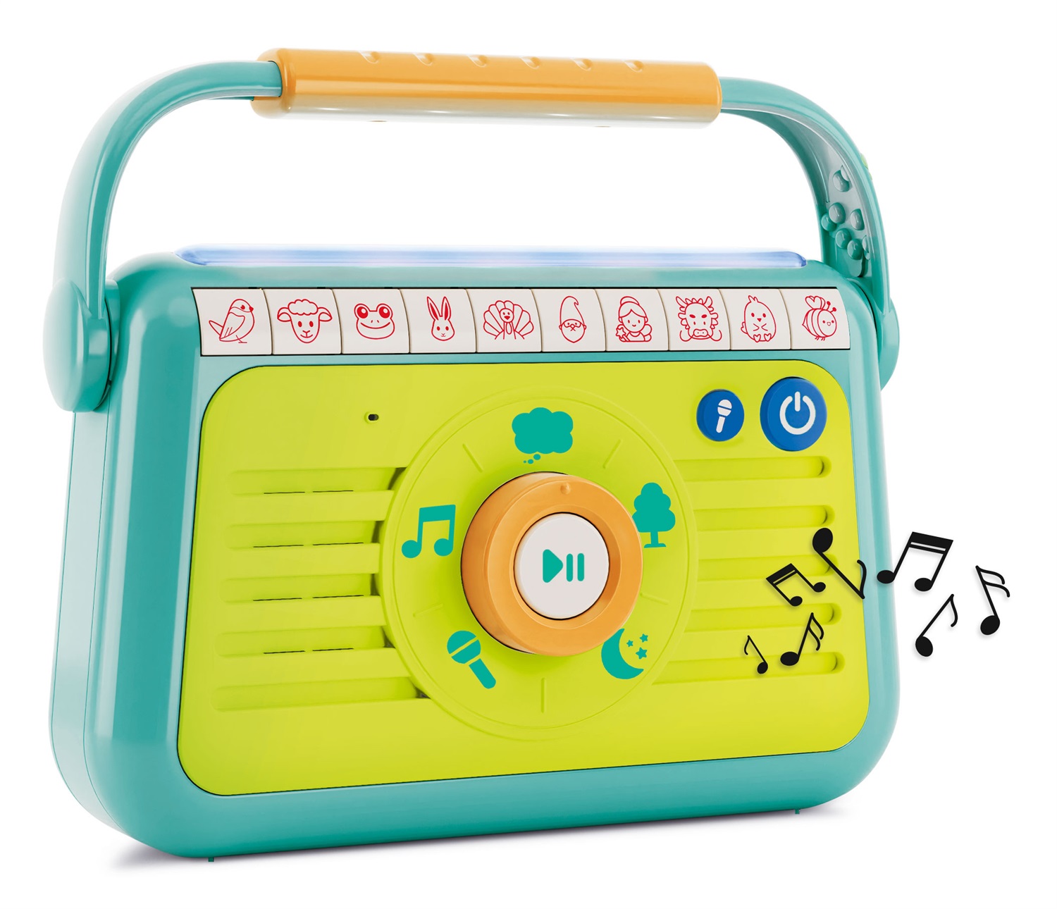 Lisciani Carotina Baby Radiolina - Giocattolo Musicale Educativo con Bluetooth, 10 Favole, Luci LED e Funzioni Interattive