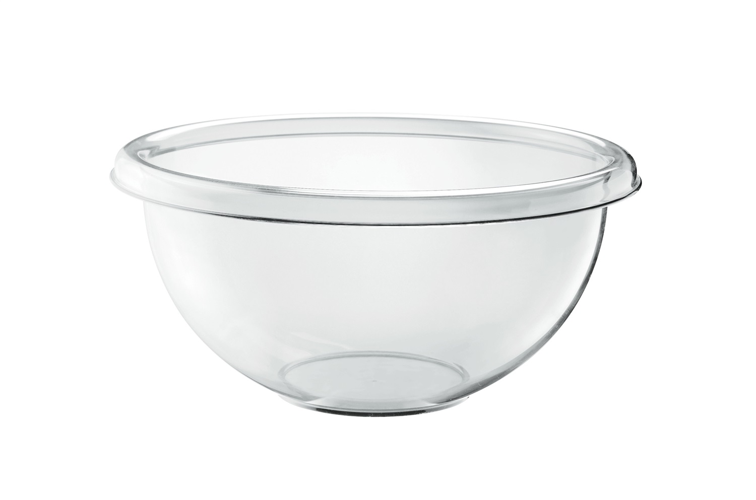 Guzzini Season M Happy Hour Insalatiera 2,5 L Rotonda in Stirene Acrilonitrile (SAN) Trasparente - Ø24.5 x h11.5 cm