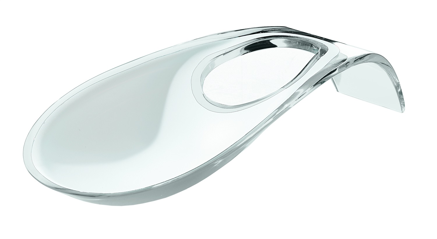 Fratelli Guzzini Latina Poggiamestolo Trasparente in Stirene Acrilonitrile (SAN) - 240 mm x 110 mm x 45 mm