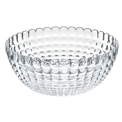Guzzini Tiffany Ciotola XL Trasparente Ø 30 cm - 5000 cc, Plastica Riciclata, Made in Italy