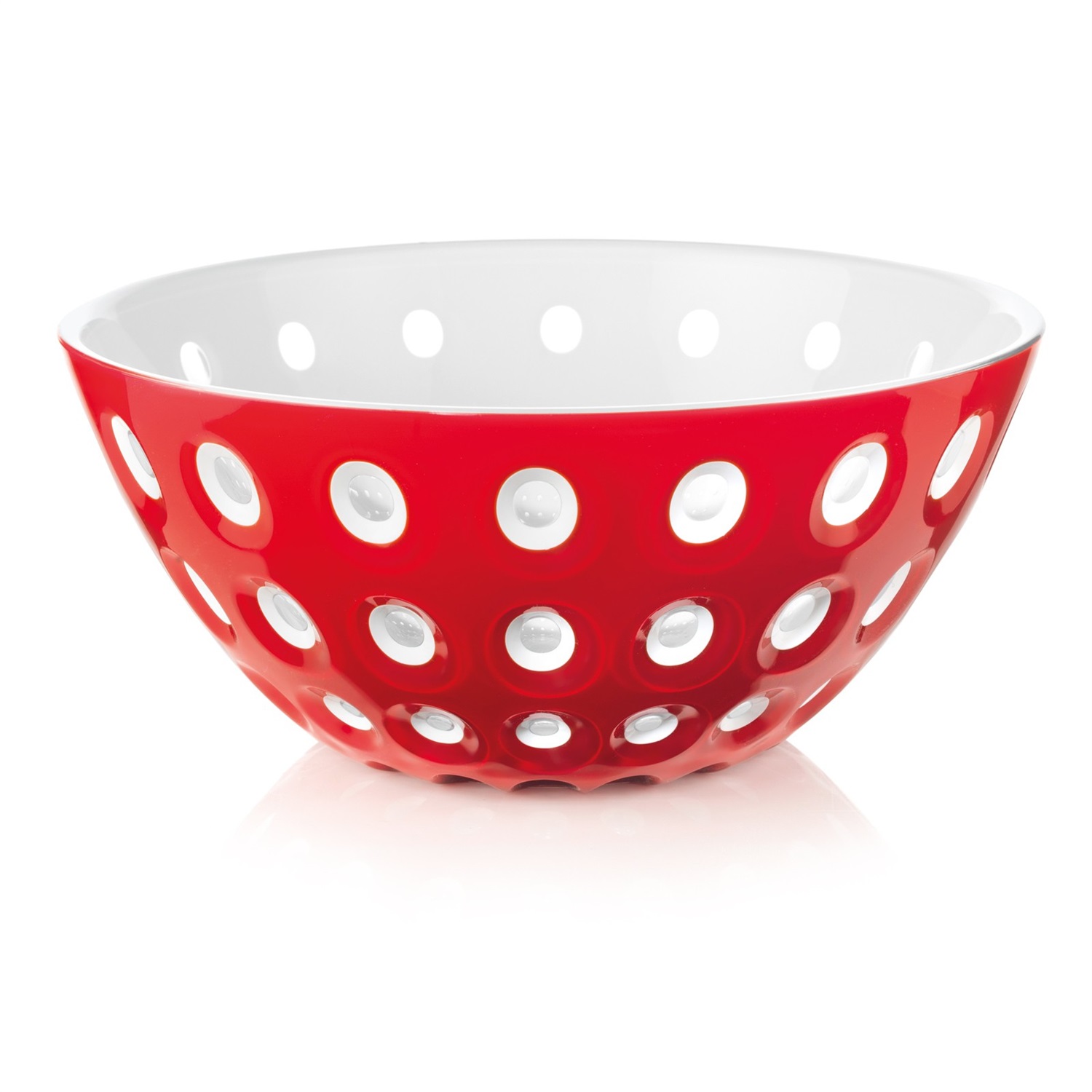 Guzzini Le Murrine Contenitore 25 cm Rosso-Bianco-Trasparente - Design Raffinato e Elegante