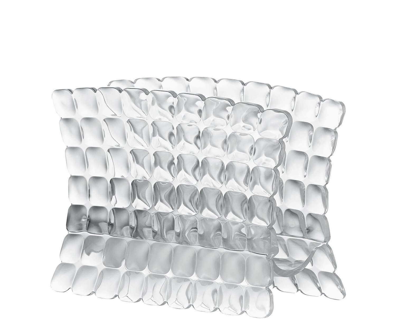 Guzzini Portatovaglioli Verticale Tiffany - Trasparente, 15,2 x 7,6 x h11 cm, in Plastica Riciclata