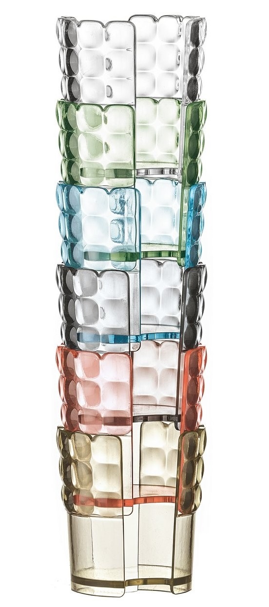 Guzzini Reggibicchieri Tiffany Set 6 Pezzi Multicolore in Acrilico - Design Pio e Tito Toso