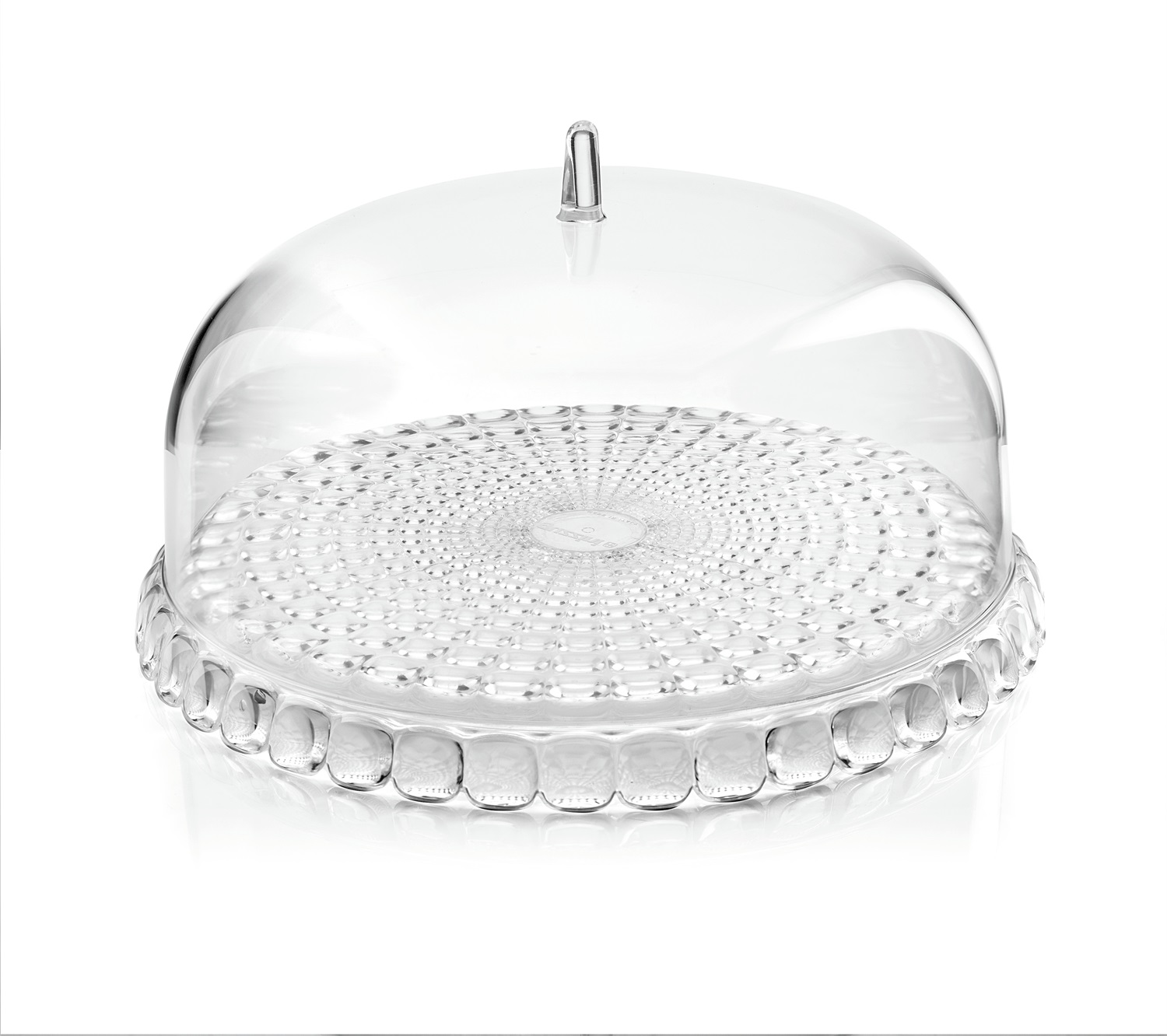 GUZZINI Set Tortiera Piccola Trasparente Tiffany 30cm - Elegante e Funzionale per Torte e Finger Food