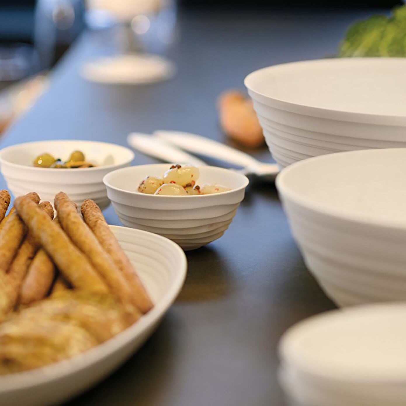 Guzzini Tierra Set di 6 Ciotoline Multicolore in Plastica Riciclata Ø12.2 x H11.5 cm, 348 cc, Design Pio&Tito Toso