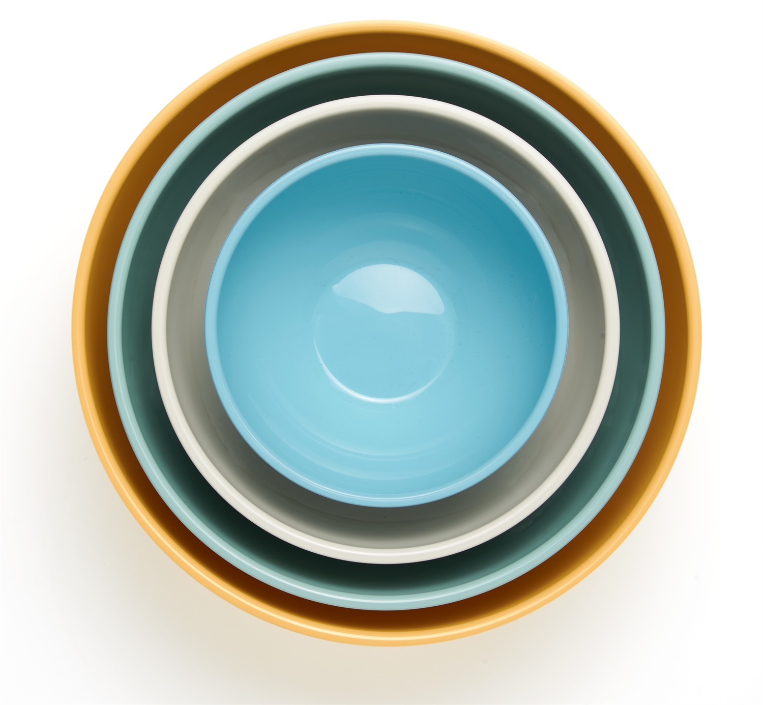 Fratelli Guzzini 29267252 Set di Ciotole Jolly Impilabili Multicolore - 4 Pezzi da 5L, 3.5L, 2L e 0.9L