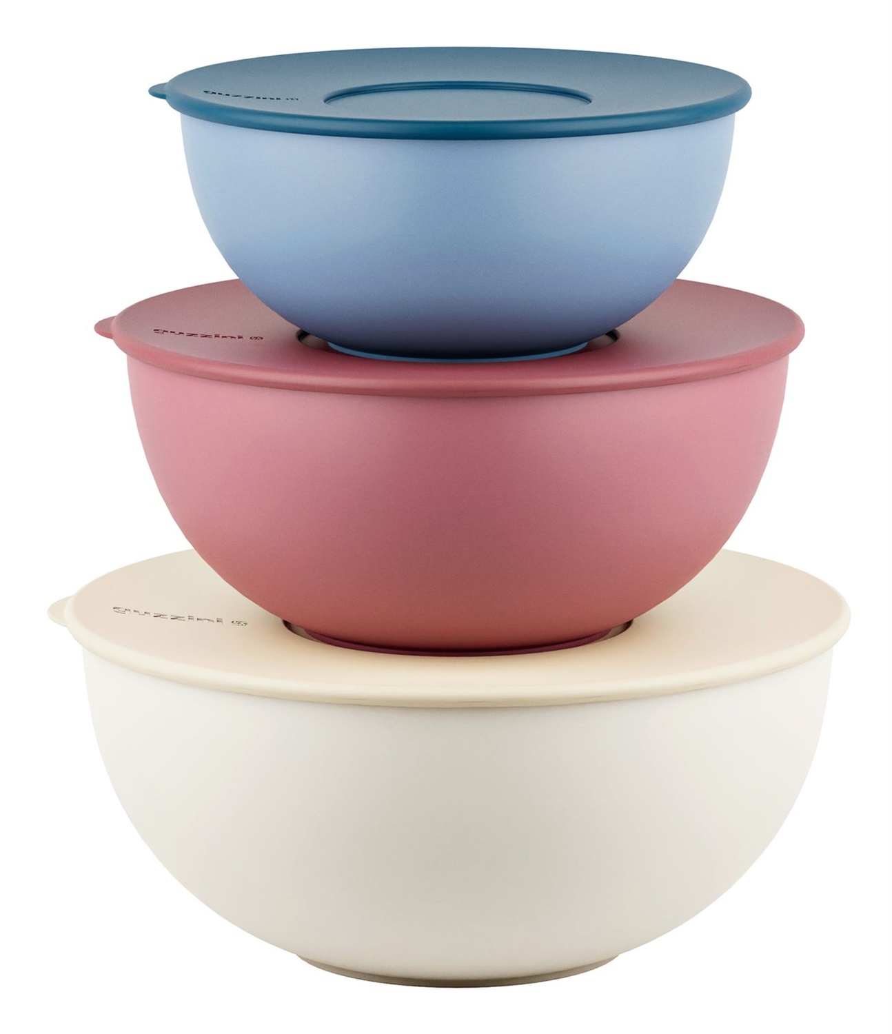 Guzzini Set di 3 Contenitori con Coperchio per Conservare e Servire Cibi