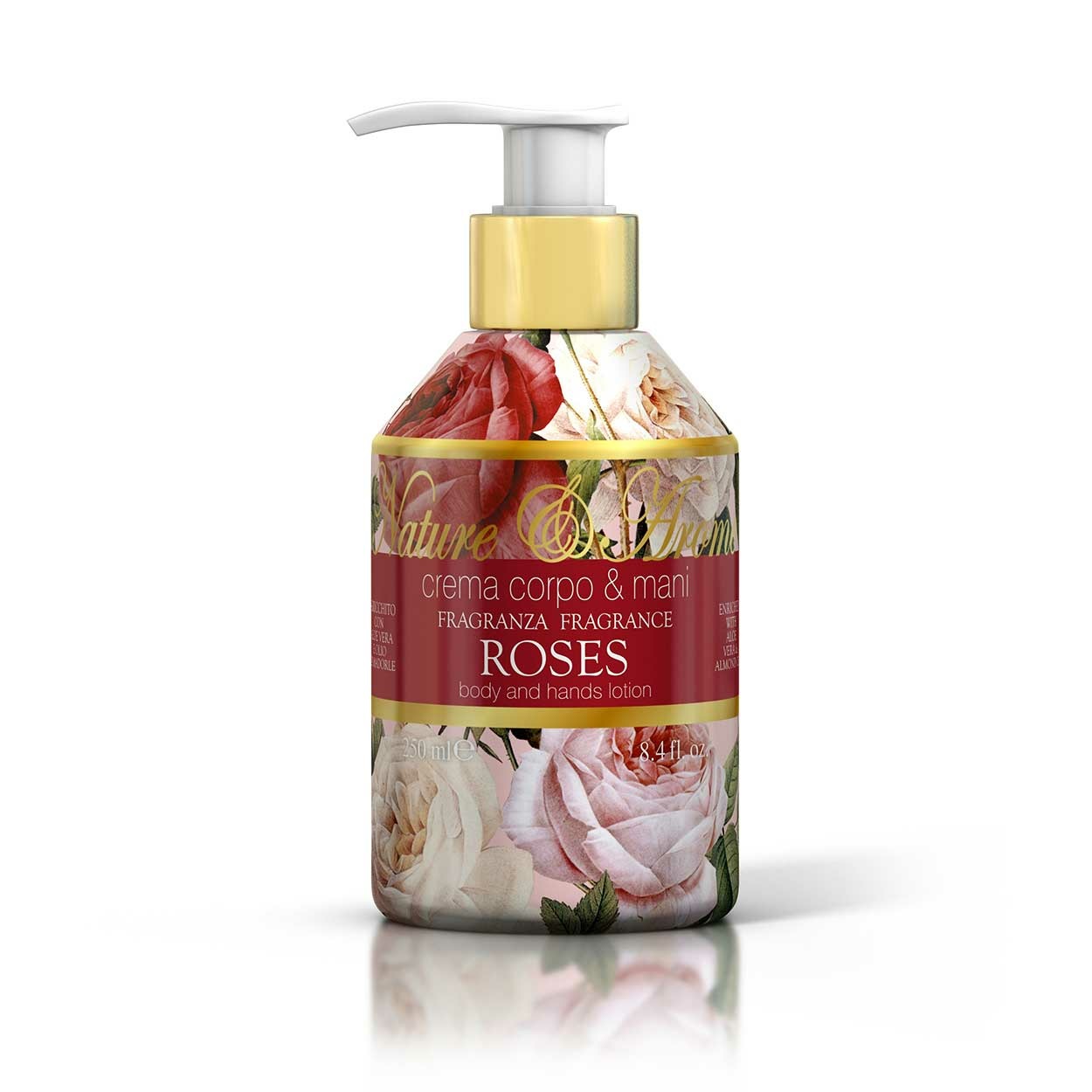 Rudy Crema Mani e Corpo 250 ml - Nature & Arome Roses con Note di Rosa Damascena e Violetta