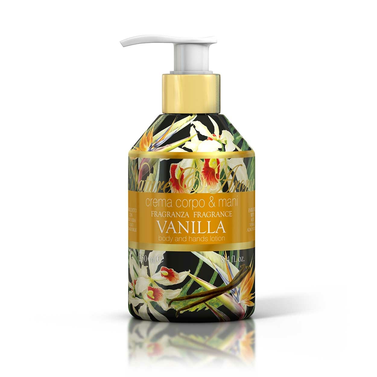 Rudy Crema Mani e Corpo 250 ml - Fragranza Vaniglia con Pesca Nettarina e Fiori