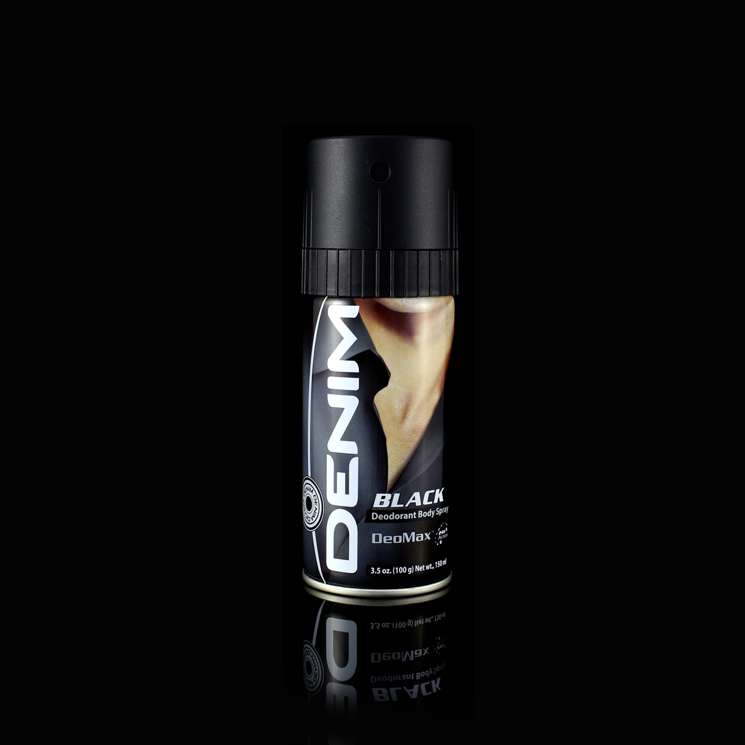 Denim Black Deodorante Spray 150ml Uomo - 24H Action con Note di Rosmarino e Legnose