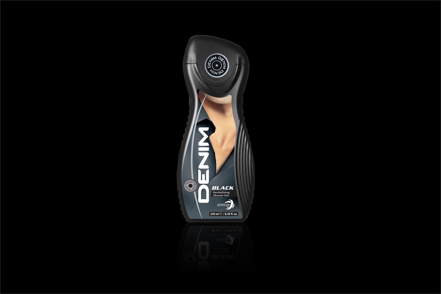 Denim Black Gel Doccia Uomo 250 ml - Rivitalizzante, Tonificante e Disintossicante