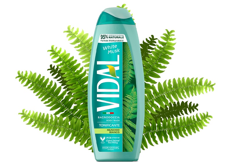 Vidal Bagnodoccia Tonificante Muschio Bianco 250 ml - Profumo Intenso e Fresco