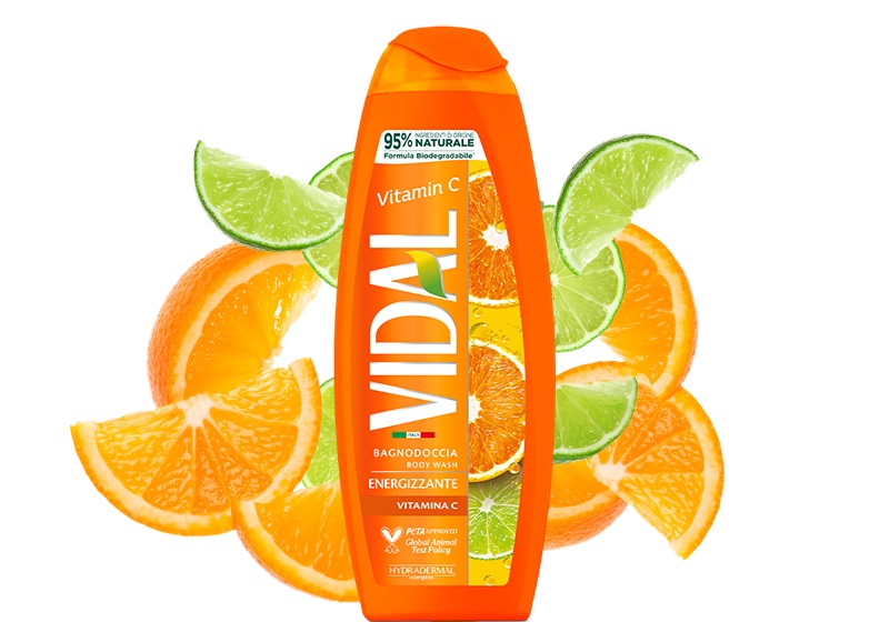 Vidal Docciaschiuma Energizzante con Vitamina C e Arancia & Lime - 250 ml