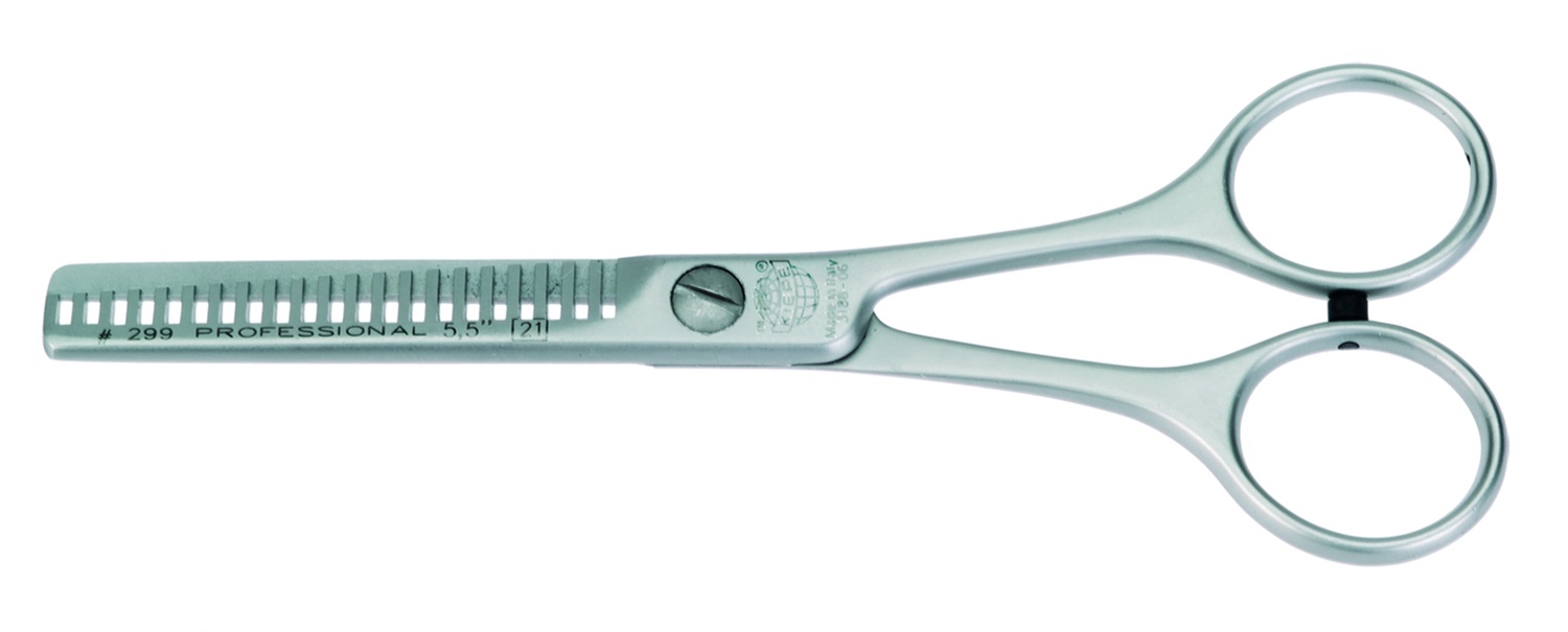 KIEPE Professional Forbici per Sfoltire Capelli 21 Denti 5,5 Pollici Lama Doppia in Acciaio Inox