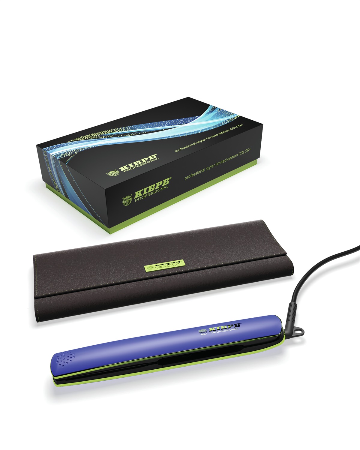 KIEPE Professional Piastra per Capelli Color Ocean Blue con Piastra in Ceramica e Minerale Curativo