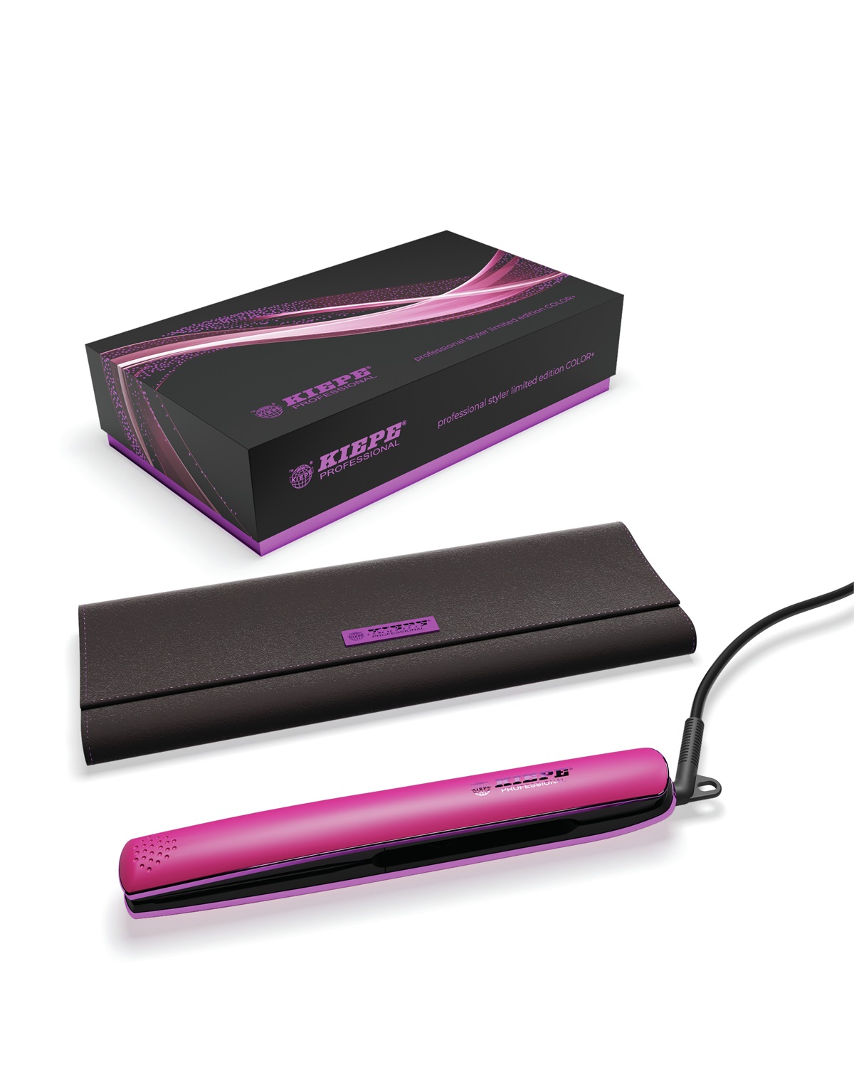 Kiepe Color Piastra per Capelli Fashion Pink in Ceramica con Minerale Curativo, Temperatura Regolabile 150-230 °C