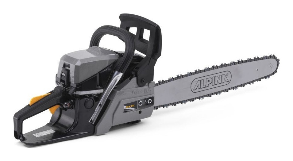 Alpina ACS 50 - Motosega a scoppio 49,3 cc con lama da 50 cm, 3.0 HP, sistema antivibrante e avviamento a strappo