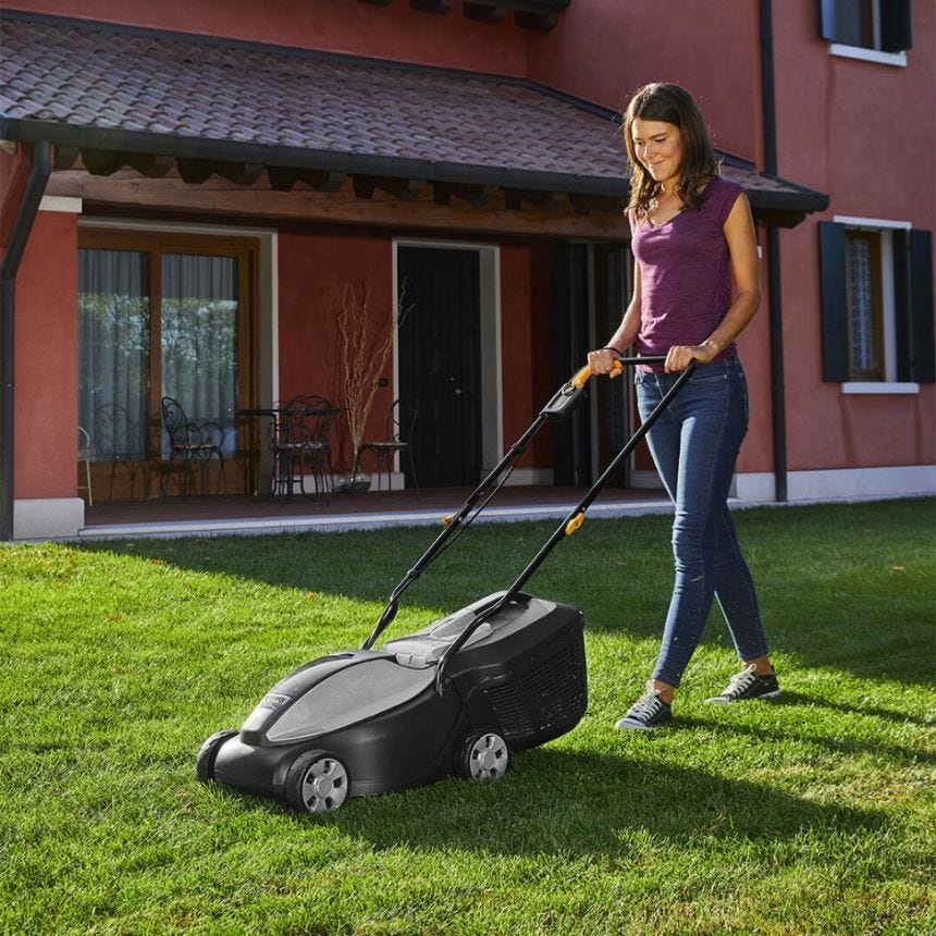 Alpina AL1 3020 Li Kit - Tagliaerba a Batteria 20V, Potenza 350W, Larghezza di Taglio 30 cm, Altezza di Taglio 30-70 mm, Capacità Sacco 30L, Superficie Fino a 150 m²