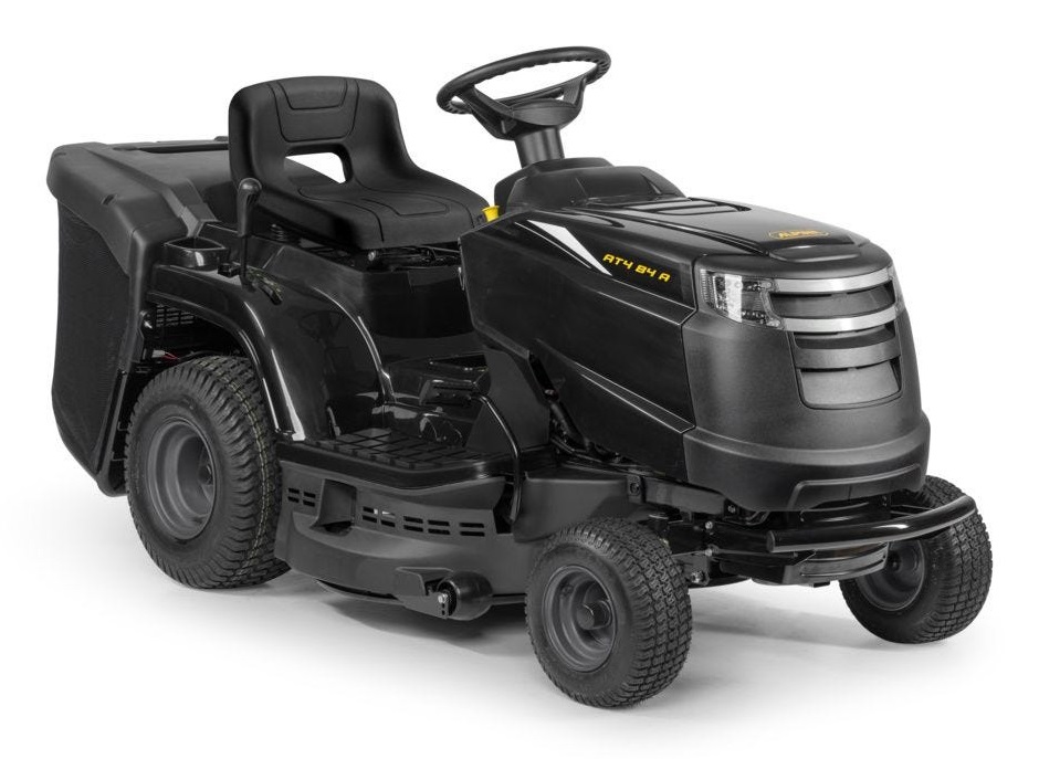 Alpina AT4 84 A ST350 - Trattorino tagliaerba con motore STIGA 352 cc, larghezza di taglio 84 cm, cesto di raccolta da 200 litri e avviamento elettrico